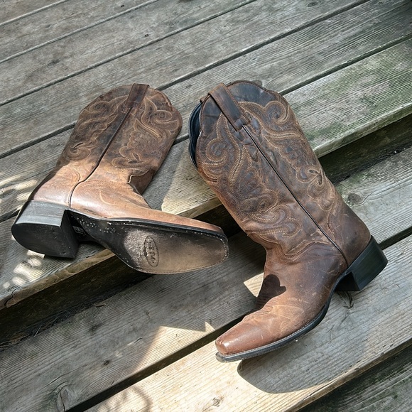 J.B. Dillon, Warm Chocolate, Size 10, Genuine Goat, Ladies Cowboy Boots - Picture 2 of 5